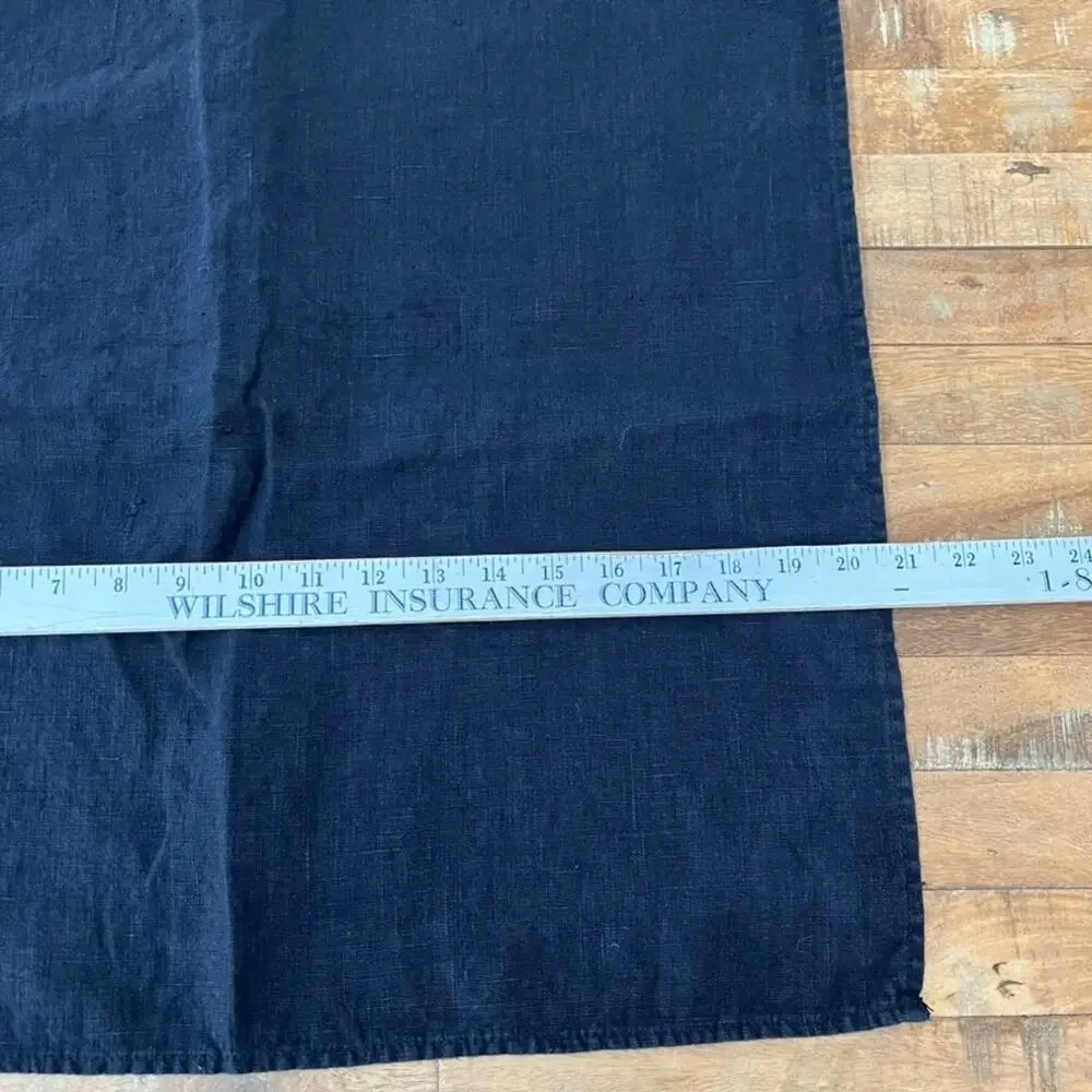 Black Linen Napkins Set of 4 19